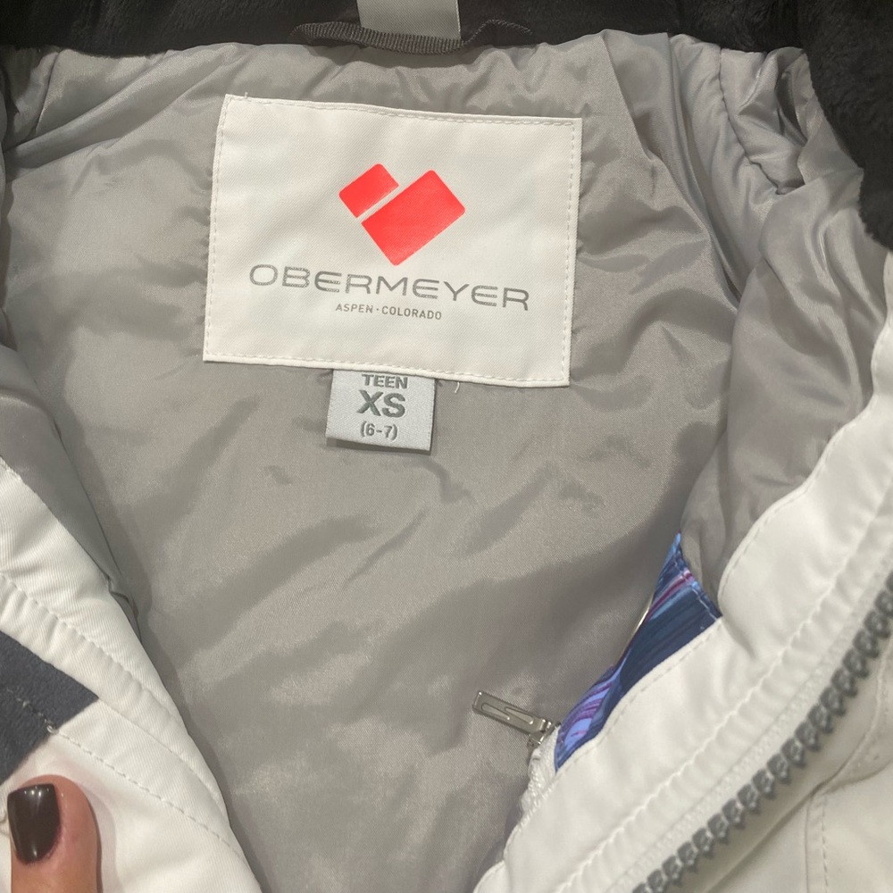 White girls obermeyer ski jacket size 7